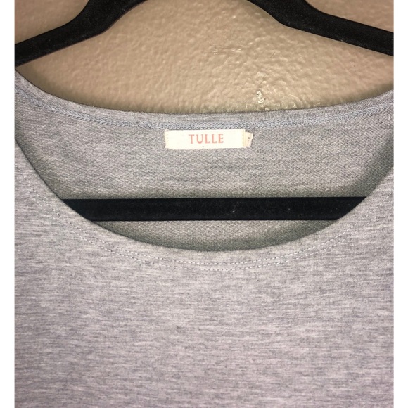 TULLE | Ruffle Grey Jersey Dress Medium - Picture 3 of 4